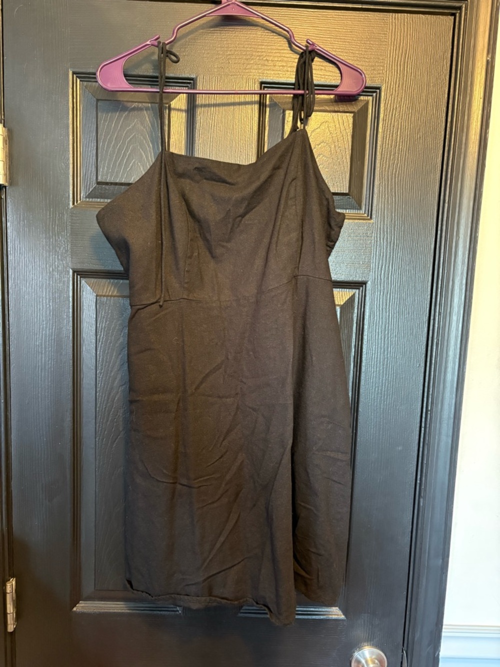Old Navy Black Mini Dress with Halter Tie Straps
